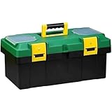 Die Handschachtel -Toolbox ist sorgfältig mit einem kleinen Vorhängeschlossauge an der Kante des Deckels ausgelegt, das Sie mit einem Vorhängeschloss versperrten können, um zusätzlichen Schutz zu bieten. Der Griff ist mit 4 flachen Rillen ausgelegt, um den Fingern einen komfortablen und sicheren Griff zu bieten.