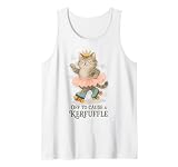 Off To Cause Kerfuffle Funny Cute Kitten Cat Sarcastic Tank Top