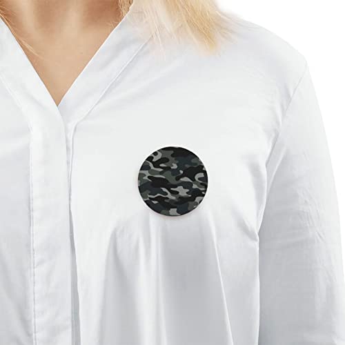 Round Badge Gray-Camouflage-Seamless-Pattern Set Of 5 Decorative Button Brooch Lapel Pins For Hats Suits Shirts Backpacks Clothes #TOP4
