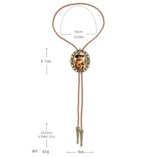 Image of Jeilwiy Bolo Tie for Men Western Cowboy Gothic Bolo Tie Necklace Halloween