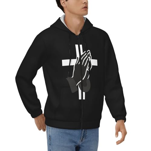 Men'S Jesus Saved My Life Adult Hoodie,Long Sleeve Zipper Cardigan With Hood With Pocket4