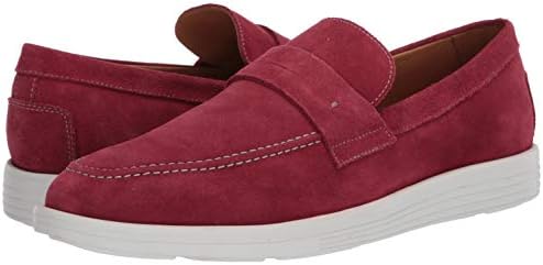 Driver Club USA Mens Leather Made in Brazil EVA Lightweight Penny Loafer, Rubi Suede/Contrast Stitch/White Sole, 13 M US | Image 6