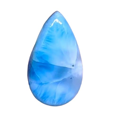 Cabochon Larimar poire 30x17mm pierre naturelle en vrac pour création de bijoux