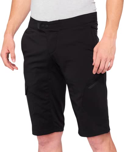 100% MTB Wear RIDECAMP Shorts Black-28 Pantalón Corto, Adultos Unisex, Black (Negro), 28