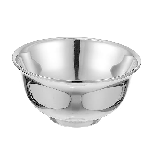Ipetboom Men's Shaving Bowl Stainless Steel Anti-skid Base for Shaving Soap Brush Traditional Wet
