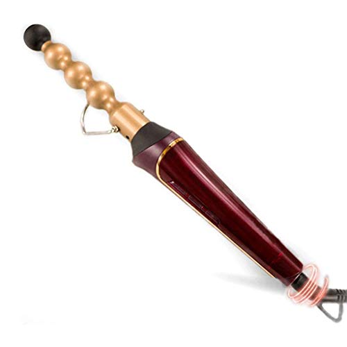 Suuim Gourd Type Curling Tongs Wand, Beach Hair Curling Iron, 21-30mm Ceramic Tourmaline Heating Tube, Hair Curler