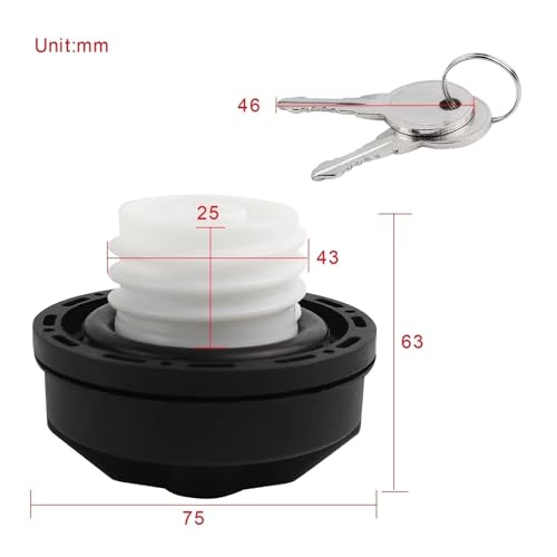 Tapa de combustible con llave 17504 para Dodge Avenger y Challenger 6