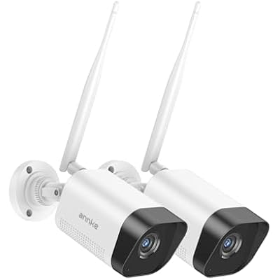 ANNKE 2 Pack 2K Add-On Wi-Fi Outdoor Security Cameras, 3MP Wireless Surveillance IP Cameras with Human Detection, Two-Way Audio, 24/7 All-Day Monitoring, IP66 Waterproof