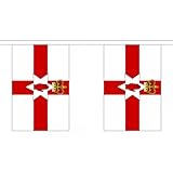 Nordirland Flagge Wimpelkette 3 Meter 10 Flaggen FlagSuperstore