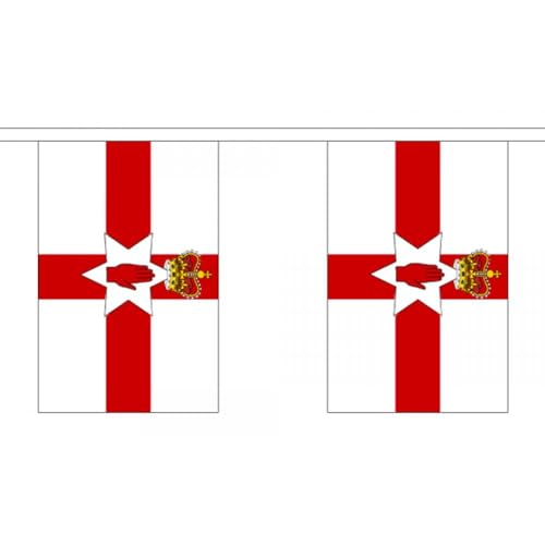 Nordirland Flagge Wimpelkette 3 Meter 10 Flaggen FlagSuperstore