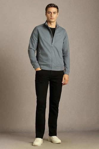 Image of Men Casual Grey Solid Jacket