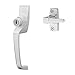 Ideal Security Classic Push-Button Handle Set for Storm and Screen Doors With Key Lock White