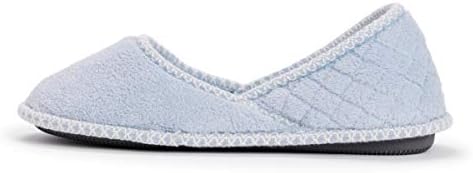 MUK LUKS womens Women's Beverly Micro Chenille Slip-ons Slipper, Freesia Blue, Large US | Image 7