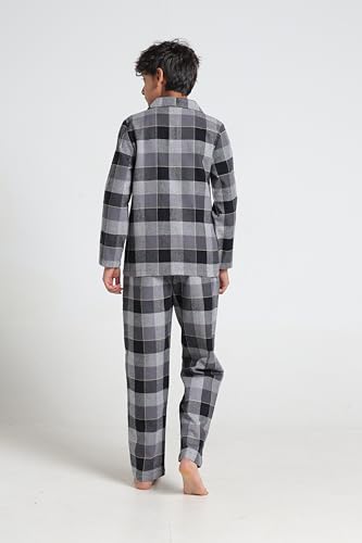 Image of Under Fourteen Boys Cotton Night Suit Set | Soft Breathable 2Pcs Sleepwear /Nightwear /Sleepsuit /Loungewear Co-Ord | Checks Top & Pyjama | Elastic Waist & Pockets | Multicolor Pajama Party & Gifting Set