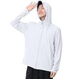[Goodfeel] ラッシュガード メンズ UVカット UPF50+ パーカー 接触冷感 夏 ラッシュパーカー 長袖 フード付き 日焼け対策ウェア アウター 薄手 通気性 体型カバー