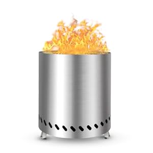 Feuerschale,Tiazhan Feuerschalen für Den Garten, Camping-Party, Kleiner Zylinder, Aus mit Stabilisatorunterstützung