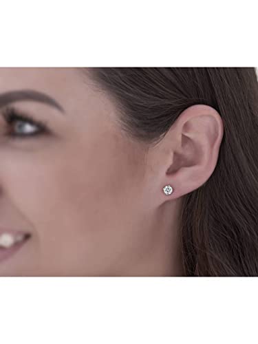 P3 Pompeii3 1 Carat (Ctw) Diamond Studs In 14K White Gold Lab Grown #TOP3