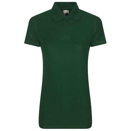 PRO RTX Womens/Ladies Polo Shirt (L) (Bottle Green)