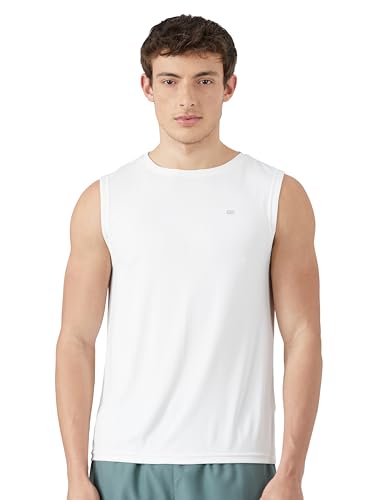 Image of Amazon Brand - Symbol Men's Polyester Color Block Active Regular Fit Sports | Round Neck | Sleeveless T-Shirt