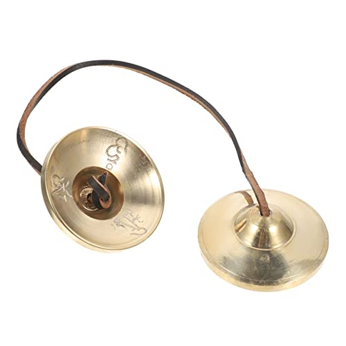NULYLU Sturdy Copper Meditation Bell Tingsha Cymbals for Yoga Religious Rituals Made for Longevity