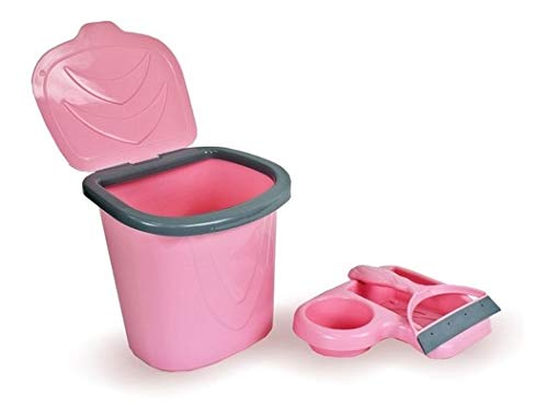 Kit para Pia com Lixeira, Rodo e Porta Detergente - Keita (Rosa)
