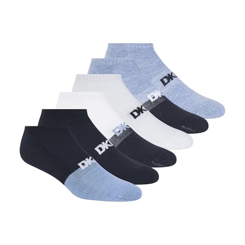 DKNY Mens Men's 6 Pack Sport Cushion Low Cut Socks