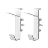 山崎実業(Yamazaki) 室内物干し フック 2個組 ホワイト 約W1.5XD5.5XH7(1つあたり)cm タワー tower 鴨居に引っ掛けて ネジ固定 洗濯 物干し 5621