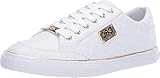 G by Guess Women's Omerica Quilted Faux-Leather Logo Plaque Sneakers White