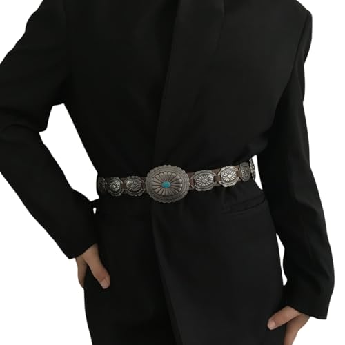 Western Belts for Woman Cowgirl Concho Belts Country Concert Rodeo Outfits Women Turquoise Belt for Jeans Dresses4