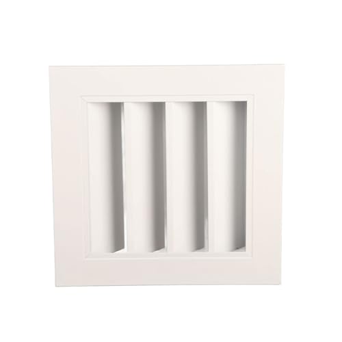 2 Stück Giebelentlüftung Aluminium 25 x 25 cm Metall Große Schuppenentlüftung Quadratische Entlüftungsöffnung Lüftungsschlitzabdeckung für Wand, Decke, Belüftung, Garage zum Entfernen von Wärme