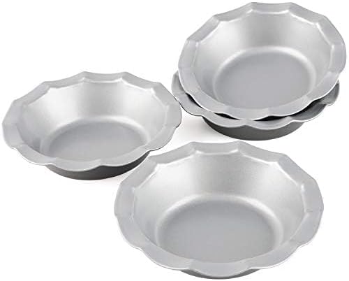 Miniatura 8 de Juego de 4 moldes pequeños para tartas, platos redondos antiadherentes para hornear