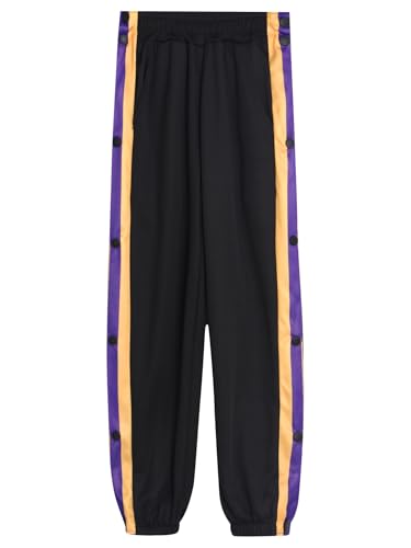 Boys Post Surgery Tear Away Sweatpants Side Split Buttons Basketball Track Pants Jogger Pants with Pocket4