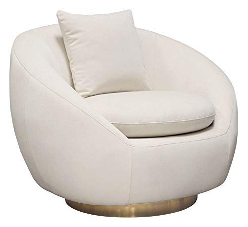 Sillón giratorio peluche crema miniatura 1