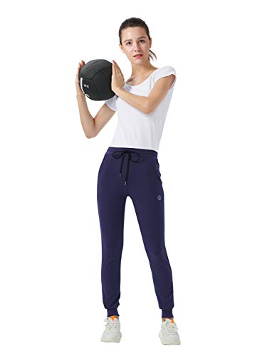 Calça de moletom feminina Zeronic Active Yoga para treino, calça de moletom com bolsos, Azul, X-Larg