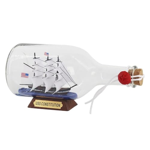 AYUNJIE Modelo de Barco en una Botella de Vidrio, Kit de Buques Y Barcos Conjunto de Regalos, Modelo de Artesanía de Velero, Adornos para Habitación Infantil (23 * 9,2 * 11 Cm)