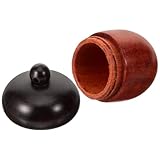 HEALSOPTHY Colgante de Bellota de Madera Bicolor Ébano y Palisandro Amuleto Artesanal para Hacer Joyas Dije Decorativo para Pulseras y Collares Accesorio Natural para Manualidades