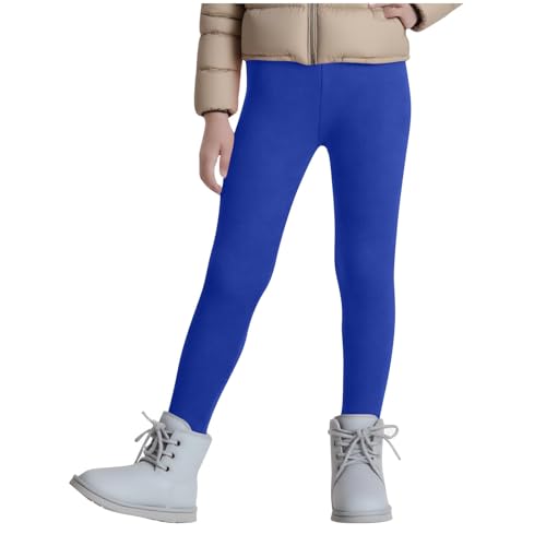 Leggins Termicos Niña,Cintura Elástica Alta Leggings Térmicos para Niñas y Niños Otoño/Invierno Corte Ajustado Color Sólido Pantalones Deportivos Cómodo y Cálido Mallas Ropa Interior Niña 3-13 Años