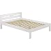 Letto singolo in faggio massello color ontano 113C, incl. rete a doghe