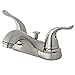 Kingston Brass FB5628YL Yosemite 4 Inch Centerset Two Handle Lavatory Faucet, 4-1/2 inch in Spout Reach, Brushed Nickel