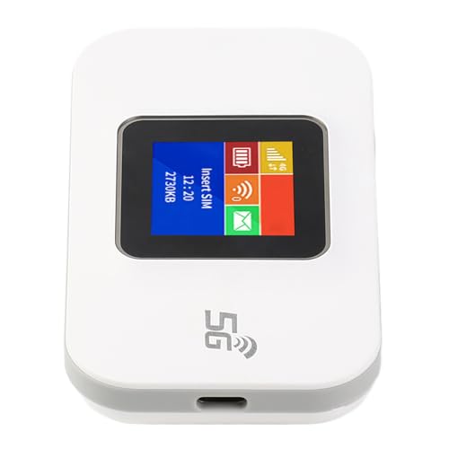 Image of 4G Portable WiFi 1 44in Color Screen Mobile WiFi Hotspot Router with Micro SIM Card Slot for Phone Tablet Laptop Black 4G Speed with Access Use is Applicable Regions to (White)