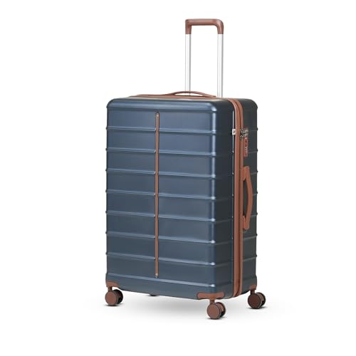 Image of Assembly Odyssey 24 Inch (65 cm) Check-in Medium Trolley Bag Hard Shell Polycarbonate Suitcase Lightweight with TSA Lock 8 Spinner Wheels Blue