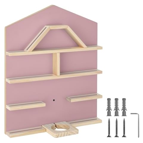 TecTake® Floating Shelf for Tonies - 12 Wooden Shelves Cover