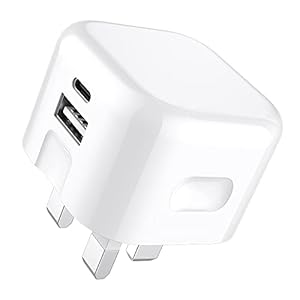 Galaxy A16 5g/A15 /15 5g Charger Plug, USB + Type C Fast Charger 20W USB C Travel Fast Charging Power Adapter With Dual Ports Plug USB C Phone Charger For Samsung Galaxy A16 5g/A15 /15 5g (WHITE)