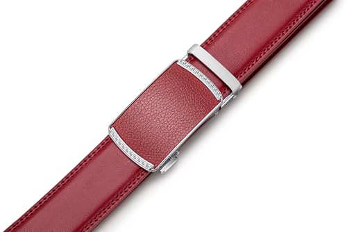 Image of Men's Belt, Ratchet Dress Casual Belt with Adjustable Automatic Buckle Trim to Fit