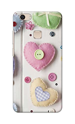 Image of PRINTFIDAA Heart Shape Hard Back Cover for Vivo V7 Plus /Vivo Y79 / Vivo Z10 (5.99 inch) Back Cover -(P6) KAT1010
