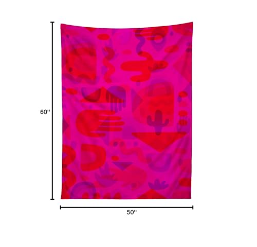 Image of Society6 Doodle by Meg Neon Cutout Print Tapestry, 50 in x 60 in, Multi