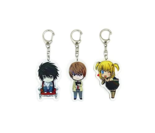 EBTY DREAMS Inc. - Set of 3 Death Not Acrylic Keychain Misa, Light v1