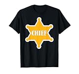 Étoile de shérif en chef de couleur jaune pour tous ceux qui travaillent comme officier de police.