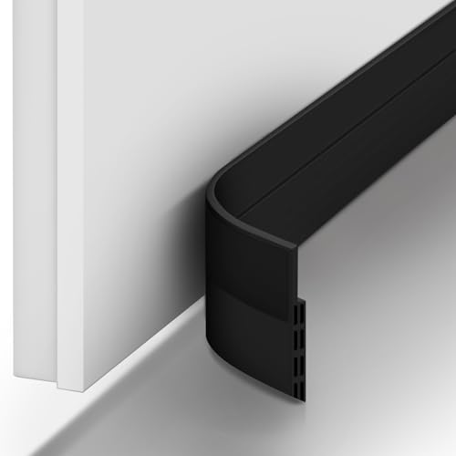 Ohuhu 118" Silicone Door Draft Stopper, 1" Wide Adhesive Weather Stripping