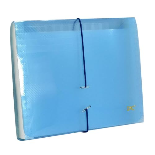 Pasta Sanfonada, 1/2 ofício, 12 divisões, Azul, DAC